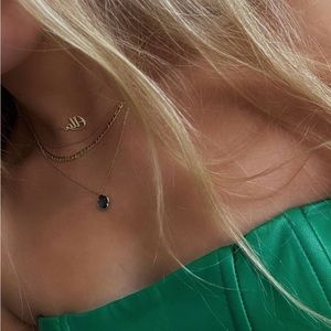 Italian 1.80 Carat London Blue Topaz Clover Necklace in 14kt Yellow Gold